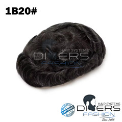 Prótese Capilar Masculina BioSkin Front Lace – PU com Linha Frontal em Lace| Cabelo 100% Humano Premium