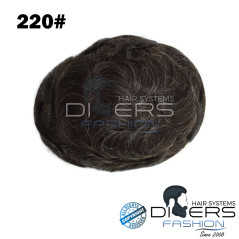 Prótese Capilar Masculina BioSkin Front Lace – PU com Linha Frontal em Lace| Cabelo 100% Humano Premium