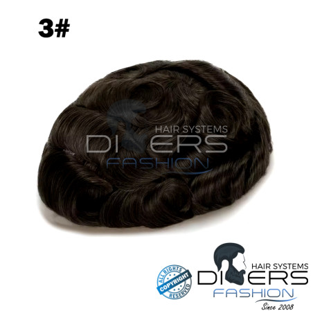 Prótese Capilar Masculina AirSkin Ventra Pro – Base PU com Ventilação| Cabelo 100% Humano Premium
