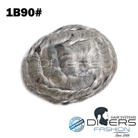 Prótese Capilar Masculina FlexSkin AirPro – Base PU e Painéis Ventilados| Cabelo 100% Humano Premium