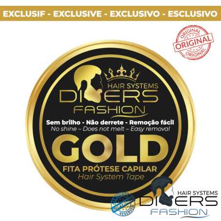 Fita Adesiva GOLD Original D.F.H.S: Fixação forte e Remoção Sem Removedor Próteses Capilares