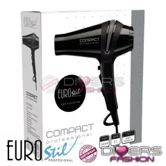 Secador de Cabelo Eurostil Compact Professional 2000W | Íon & Turmalina Anti-Frizz