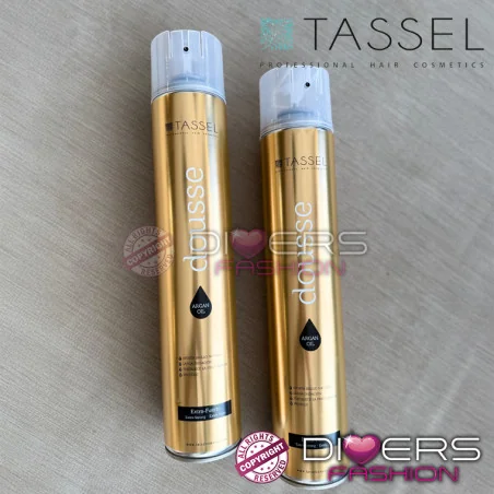 Laca Extraforte Dousse Tassel 750 ml – Fixação Profissional com Óleo de Argão