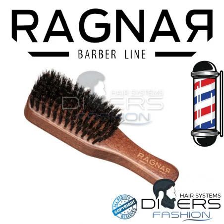 Escova de Barba Profissional Apolo em Madeira – Barber Line | Cerdas Naturais & Nylon