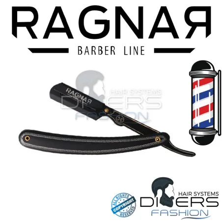 Navalha Profissional Ragnar Refined Negra – 145mm | Aço Inoxidável & Resina de Alta Qualidade
