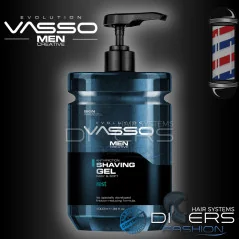 Gel de Barbear Profissional 1L - Anti Fricção | VASSO Shaving Gel Easy & Soft