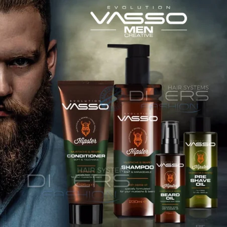 Óleo Pré-Barba Hidratante & Calmante 75ml – VASSO Hipster Mustache & Beard Viking Period