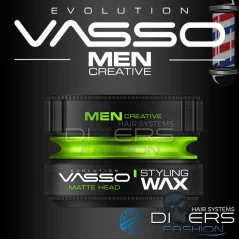 Cera de Pentear Efeito Mate 150ml – VASSO Styling Wax Matte Head | Fixação Forte & Natural