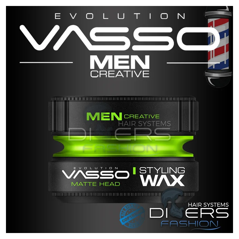 Cera de Pentear Efeito Mate 150ml – VASSO Styling Wax Matte Head | Fixação Forte & Natural