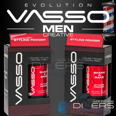 Cera em Pó 20g – Volume & Textura com Acabamento Natural | VASSO Hair Styling Powder Shake & Rake