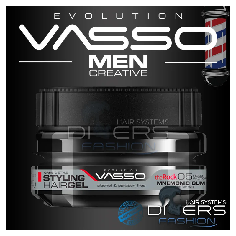 Gel de Cabelo Efeito Memória 250ml – VASSO Mnemonic Styling Gum The Rock Gel de Cabelo Efeito Memória 250ml – VASSO Mnemonic Styling Gum The Rock
