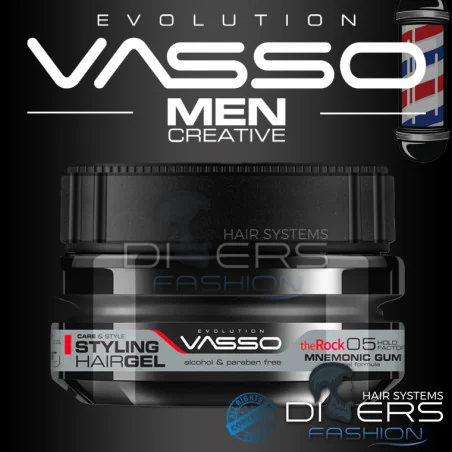 Gel de Cabelo Efeito Memória 250ml – VASSO Mnemonic Styling Gum The Rock