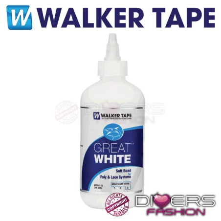 Cola Capilar Great White: Base de Água Fixação Forte Prótese| Walker Tape