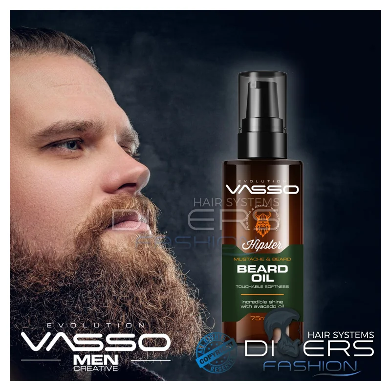 Óleo de Barba Fortificante & Nutritivo 75ml – VASSO Hipster Mustache & Beard Viking Period Óleo de Barba Fortificante & Nutritivo 75ml – VASSO Hipster Mustache & Beard Viking Period