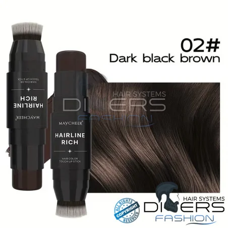 Stick Duplo de Maquilhagem Capilar Hairline Rich – Batom + Pincel Aplicador