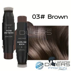 Stick Duplo de Maquilhagem Capilar Hairline Rich – Batom + Pincel Aplicador