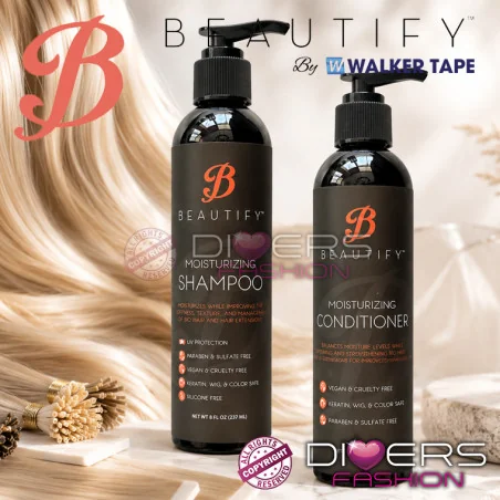 Beautify Moisturizing – Shampoo e Condicionador para Extensões de cabelo